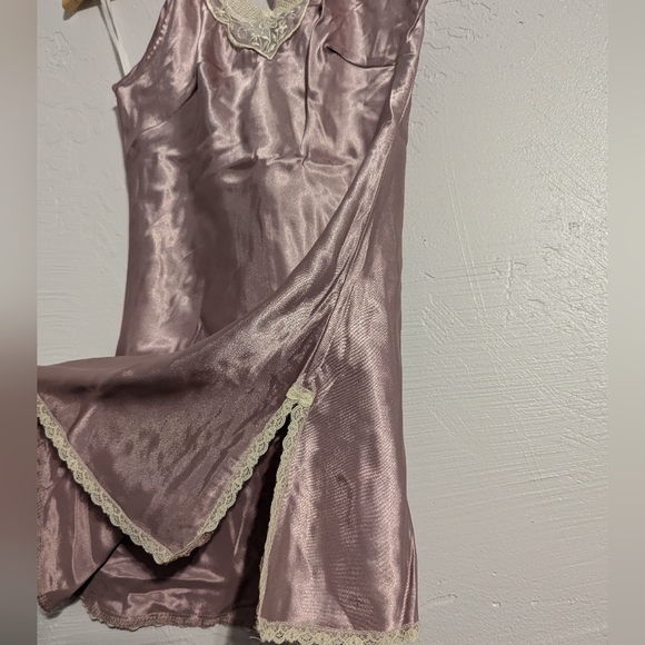 Vintage Y2K Fairy Pink Satin Ethereal Soft Feminine Romantic Sexy Lace HalterTop - Picture 7 of 14